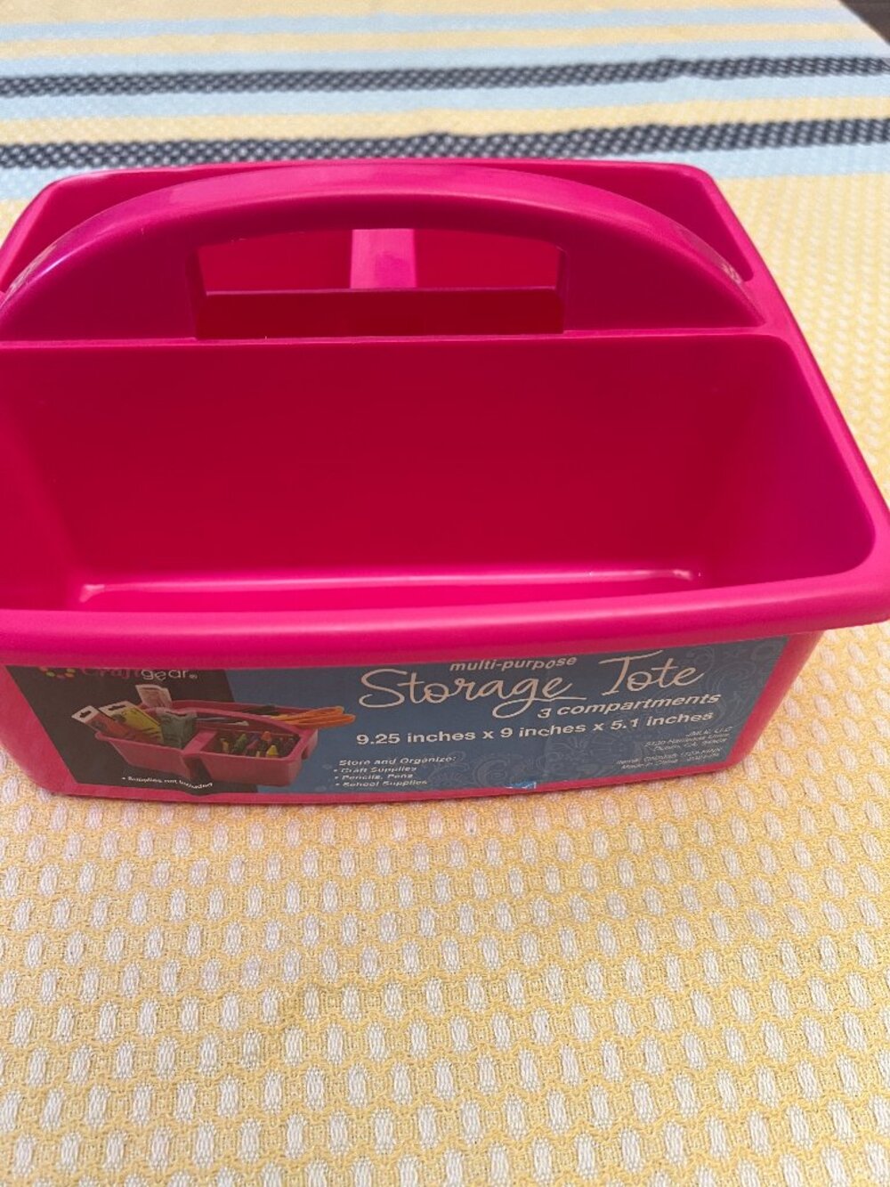 Hot Pink Craft Gear Multi-Purpose Storage Tote Caddy Organizer